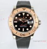 EW Factory 1-1 Replica Rolex Yacht-Master Watch Swiss 3235 Black Rubber Strap_th.jpg